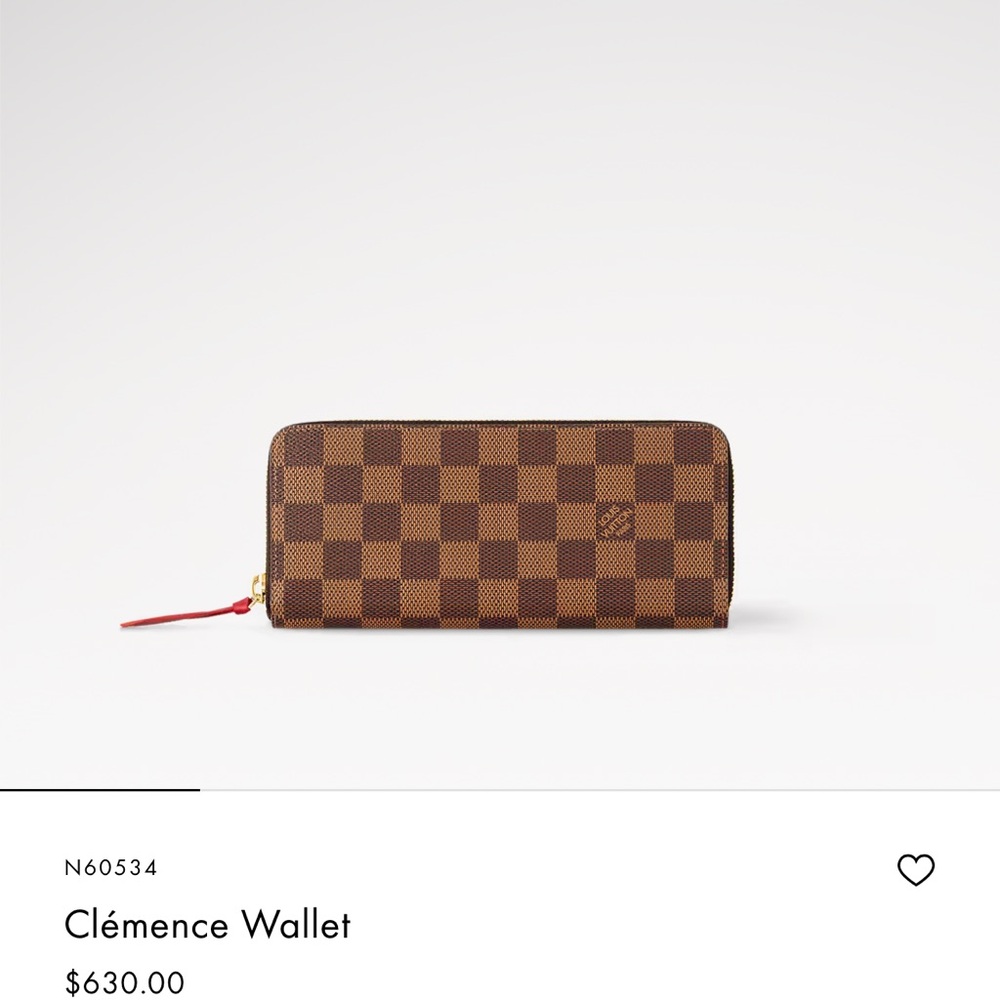 Brown Checkered Wallet
